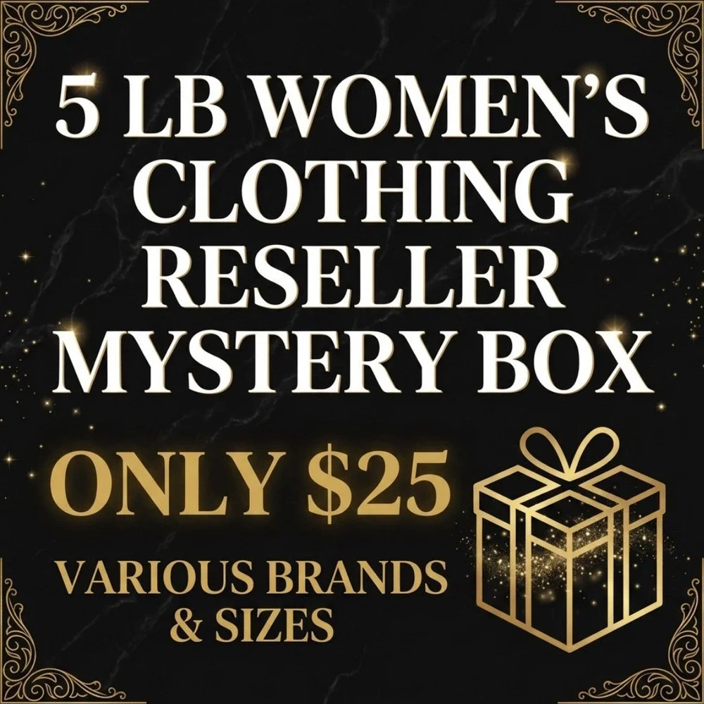 Bulk Clothing 5LB Bale Bundle Lot, Reseller Mystery‎ Box, Vintage Modern